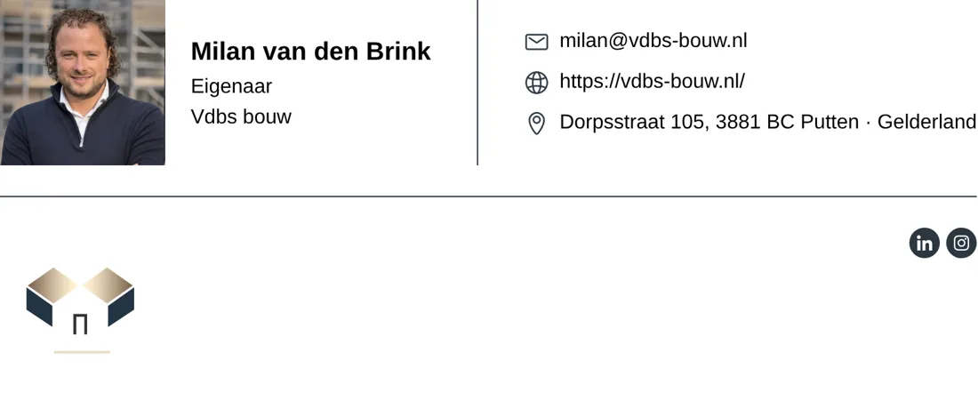 E-mailhandtekening van VDBS Bouw